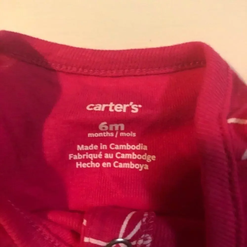 Carter's Heart Graphic One Piece Sz 6M